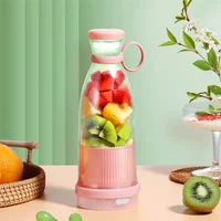 AD-MINI, Pink Smoothie Blender Smoothie Blender For Home Cordless And Rechargeable, 380Ml Capacity