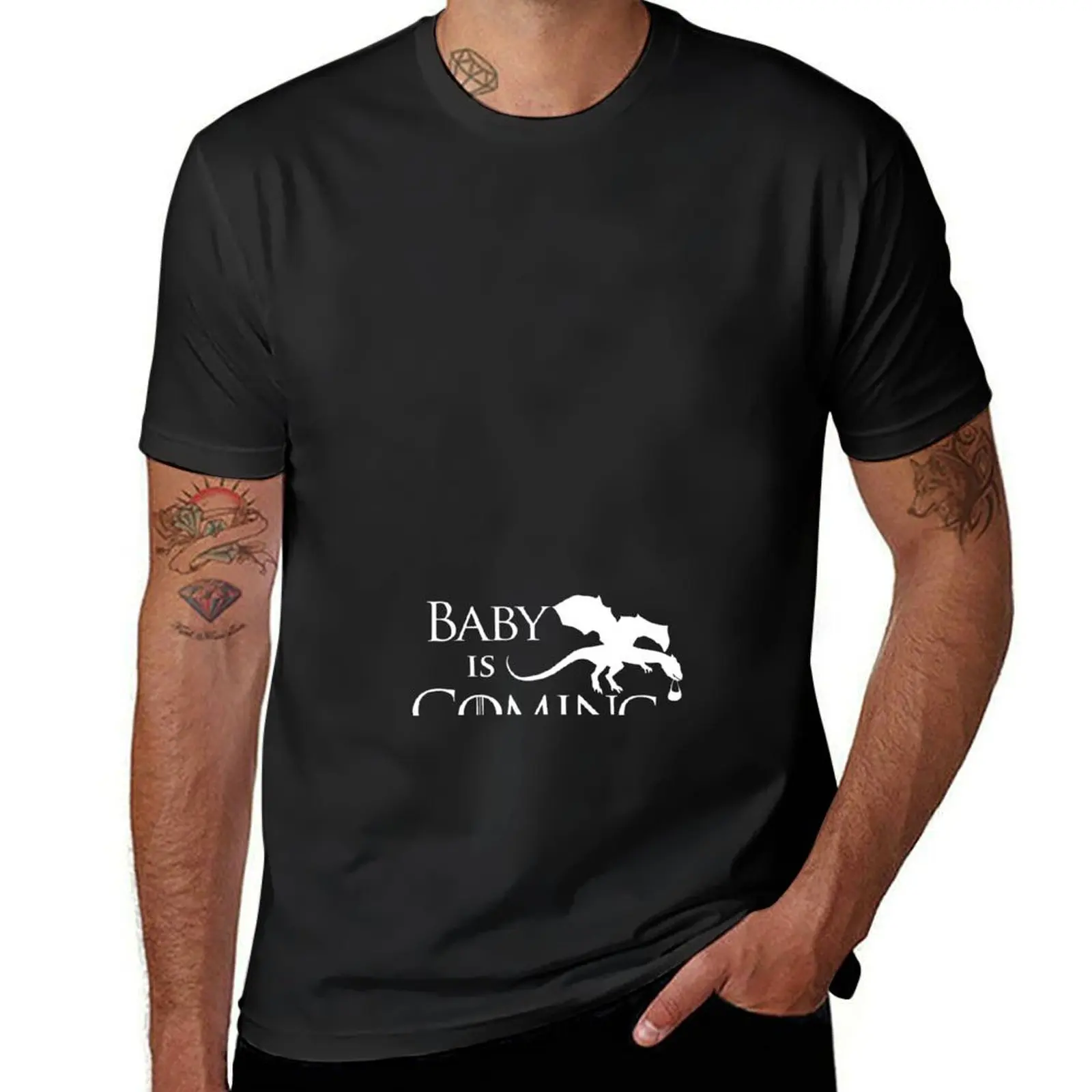 BABY IS COMING T-Shirt anime clothes summer tops t shirts for men pack