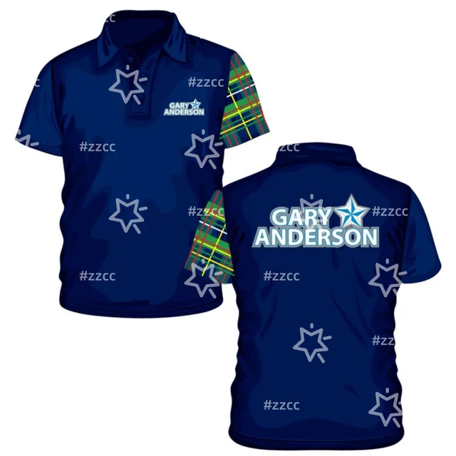 Maillot de sport réplique Gary Anderson 2025, polo à fermeture éclair, t-shirt de sport à séchage rapide pour homme, vêtements pour enfants, t-shirt pour femme 1