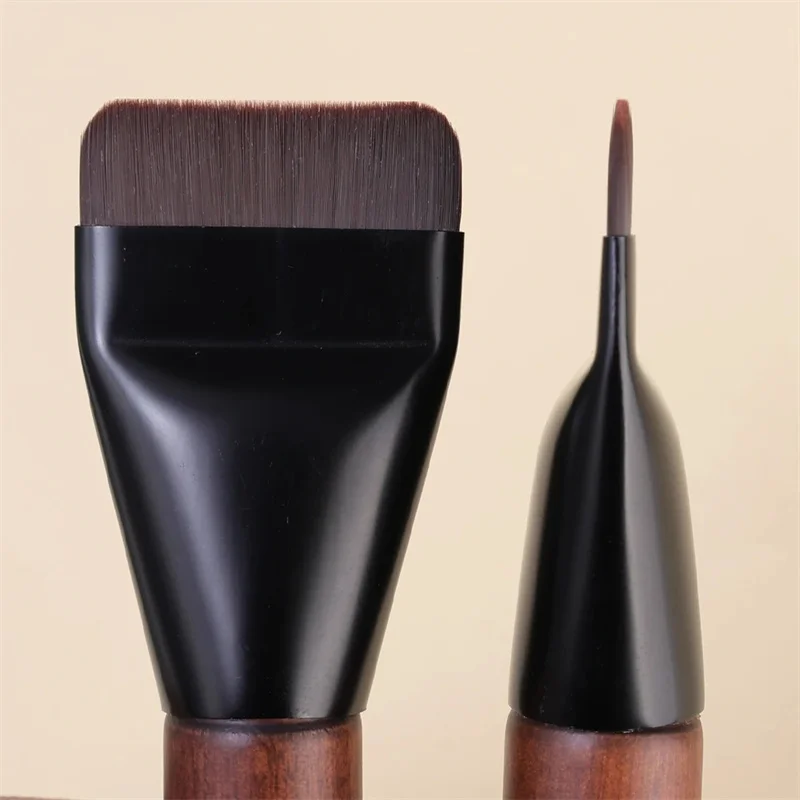 Ultra Thin Foundation Brush Flat Head Face Contour Brush Wooden Handle Make Up Brush Blending Foundation Cream Makeup Brushes 3