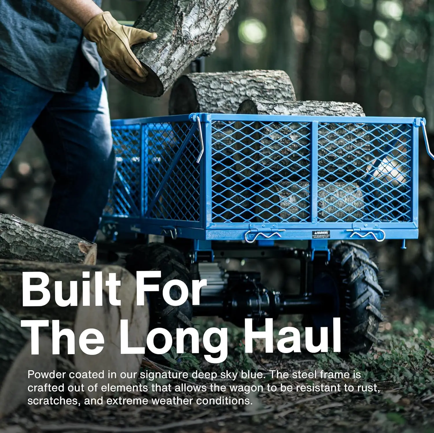 AGM Electric Utility Cart - 500W Lead-Acid Battery-Powered Power Wagon, 500 lbs Load Capacity & 1000 lbs Towing, Heavy-Duty