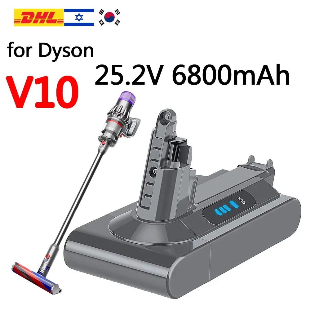 Per Dyson Sv12 6800Mah 100Wh Batteria Di Ricambio Per Batteria Dyson V10 Sv12 Absolute Fluffy Cyclone Dyson Battery