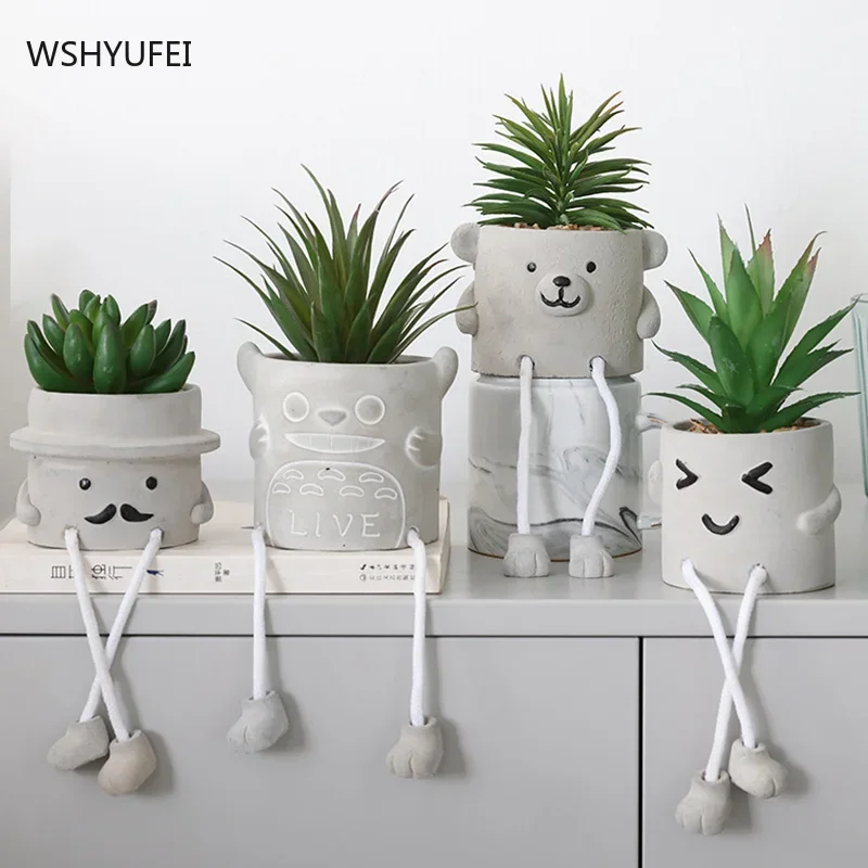 

Искусственные зеленые растения, в скандинавском стиле, украшения в горшках