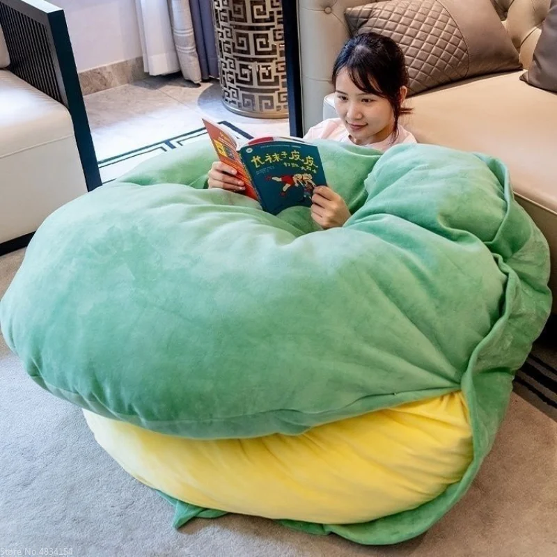 

Giant Bean Bag Sofa Puff Seat Couch To Sit for Living Room Padding Convertible Turtle Shell Chair Beds Armchairs Plush Furniture