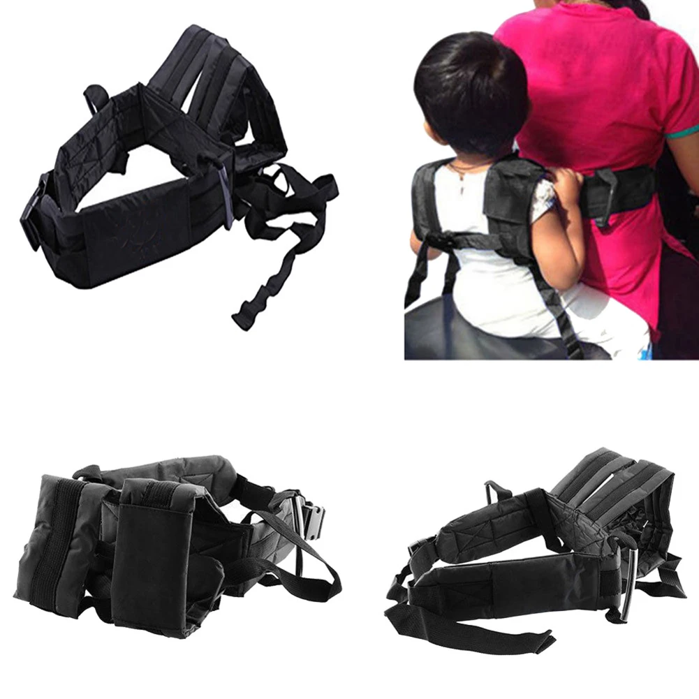 Electric Vehicle Safe Strap Carrier Adjustable Motorcycle Seat Belt Children Safety Harness Fall Protection Black for Child Kid