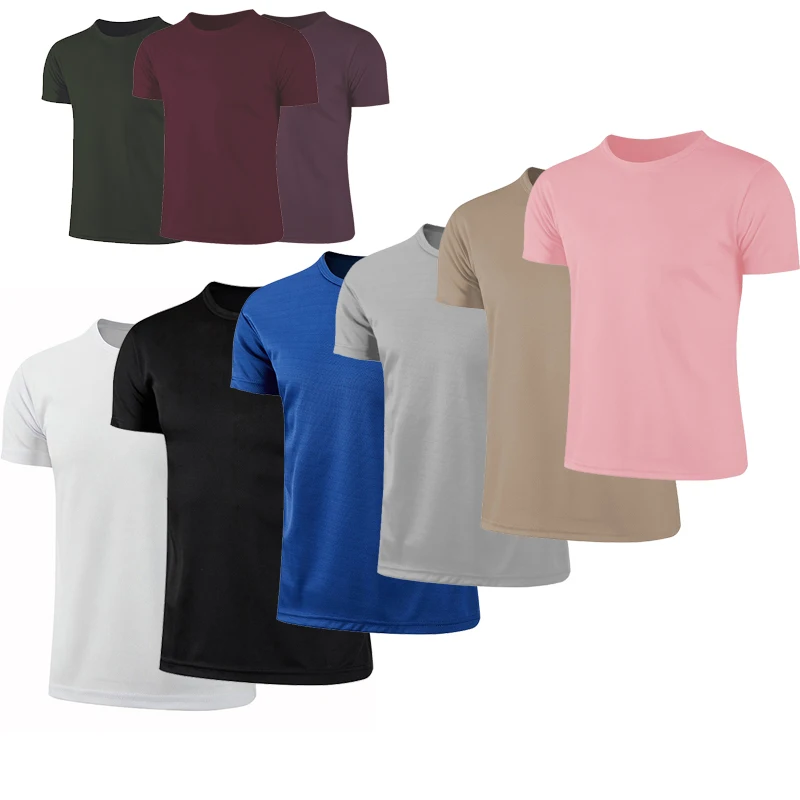 سريعة الجفاف قصيرة الأكمام تي شيرت رياضة قميص لياق...