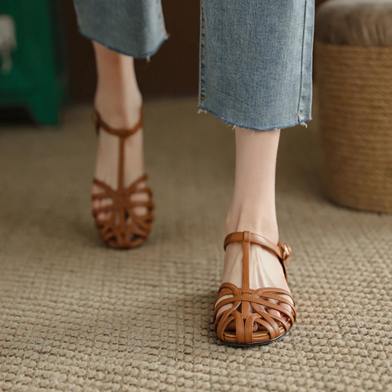 Zapatos planos de malla de costura Retro para mujer, sandalias de moda, sandalias de plataforma informales con vendaje elástico, mocasines Compra barata en Zapatos planos de malla de costura Retro para mujer, sandalias de moda, sandalias de plataforma informales con vendaje elástico, mocasines Compra barata en