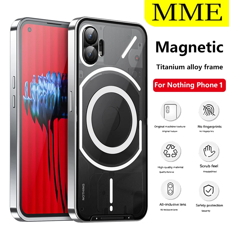Capa For Nothing Phone 2 For Magsafe Magnetic Transparent Phone Case For Nothing  Phone 1 Funda Wireless Charging Magsafing Cover - AliExpress