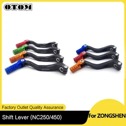 OTOM Folding Aluminum Gear Shift Lever Configure Extended Pedals For ZONGSHEN NC250 NC450 Kayo BOSUER MOTOLAND AVANTIS ENDURO
