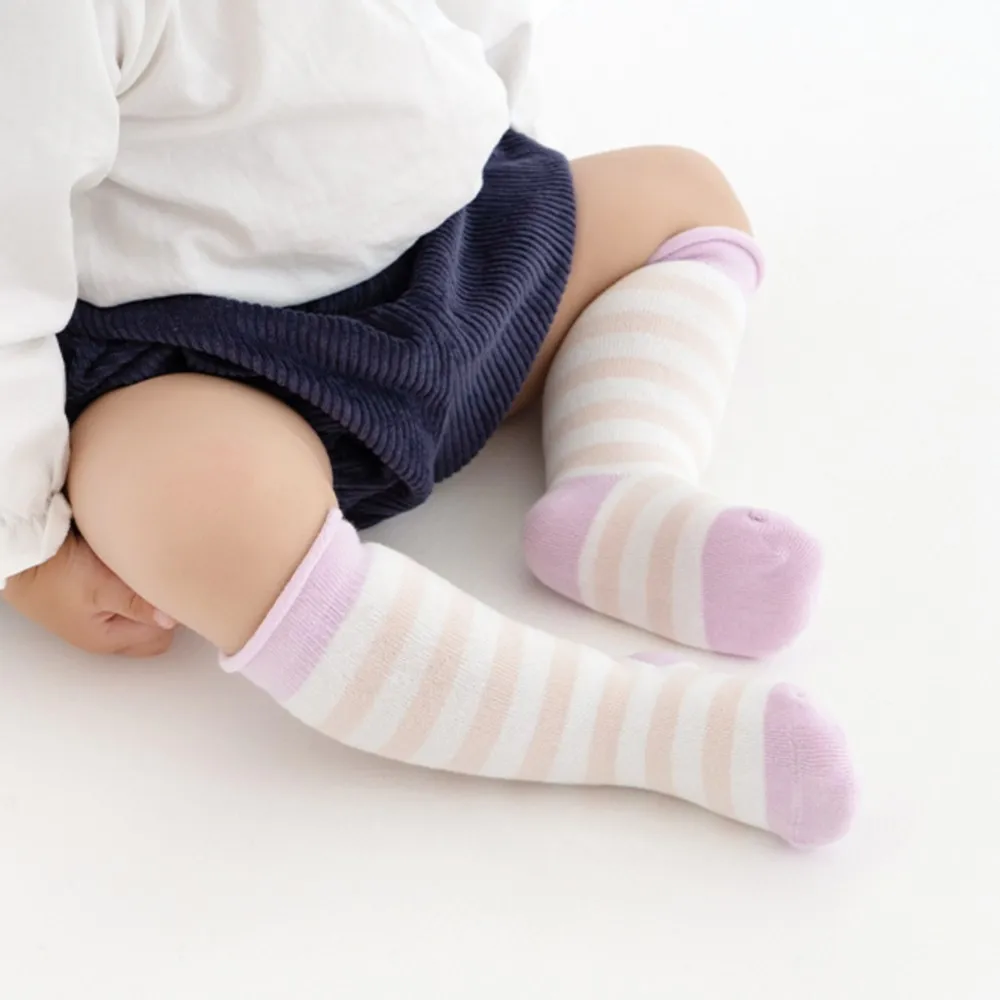 5Pairs  New Boys and Girls Striped Pattern Baby Socks 0-5Years