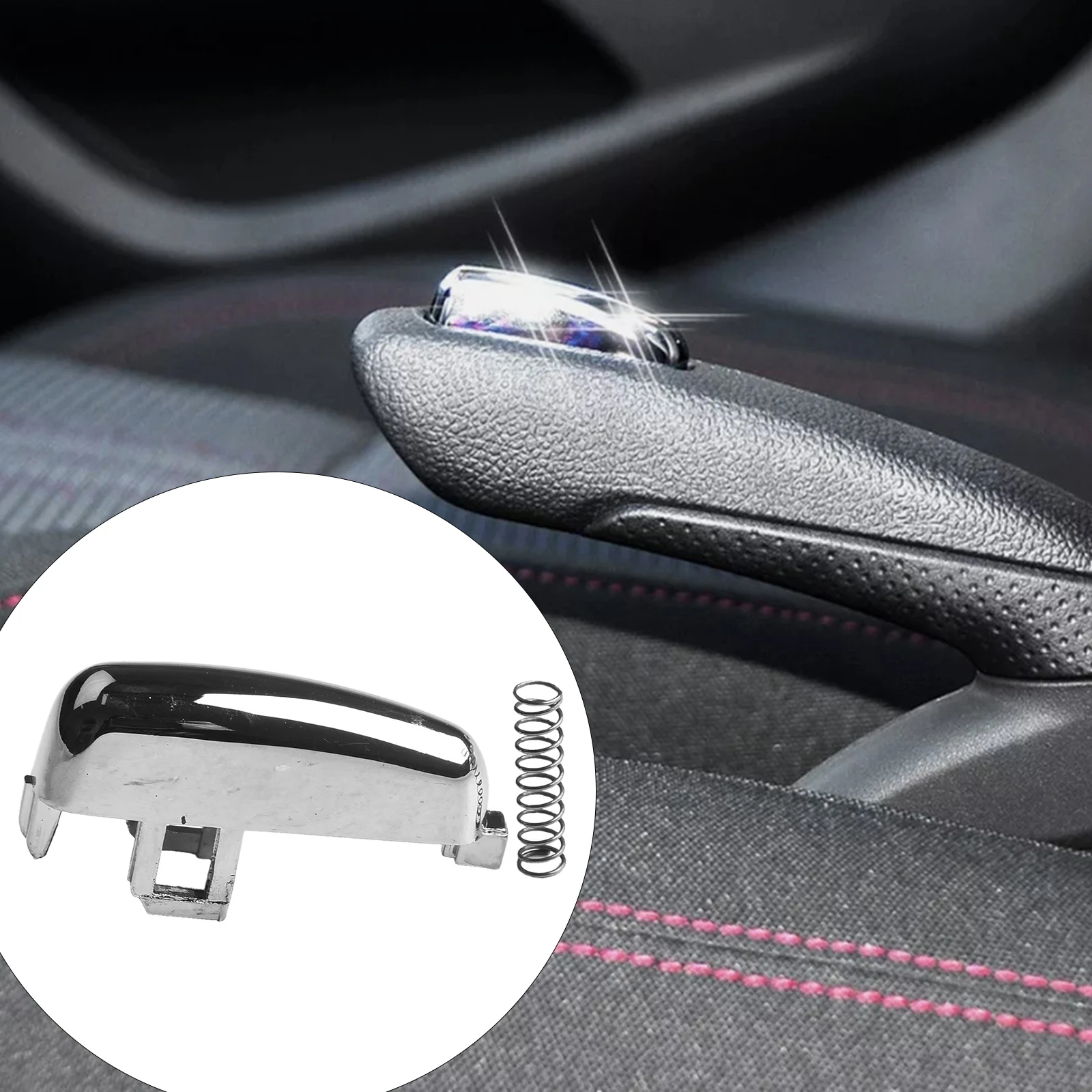 1pc Aluminum Alloy Handbrake Button Switch Kit Replacement for Vauxhall for Opel Mokka 2012-Wear Parts