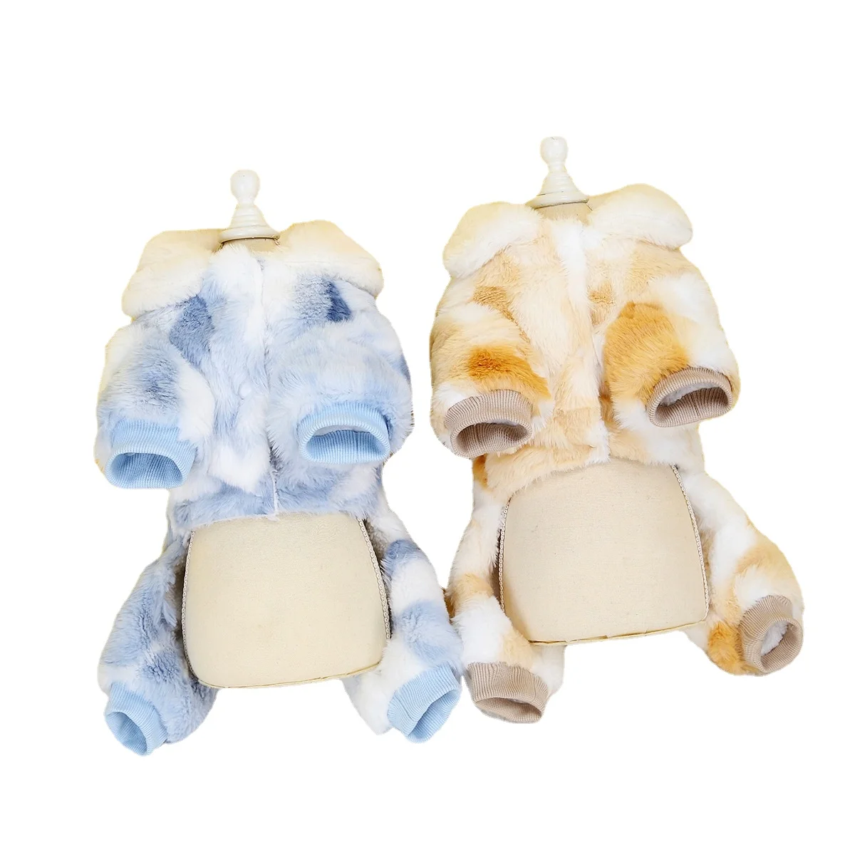 

Pet Dog Clothes Pet Four Legs Cotton Coat Pet Dog Clothing Autumn and Winter New 23 Tie-Dye Hair Four Legs Cotton Coat