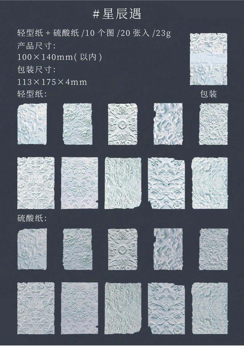 20 teile/paket Vintage Textur Reliefs Papier DIY Scrapbooking Collage Materialien Dekor Junk Journal Ästhetik Hintergrund papier – Detail 14