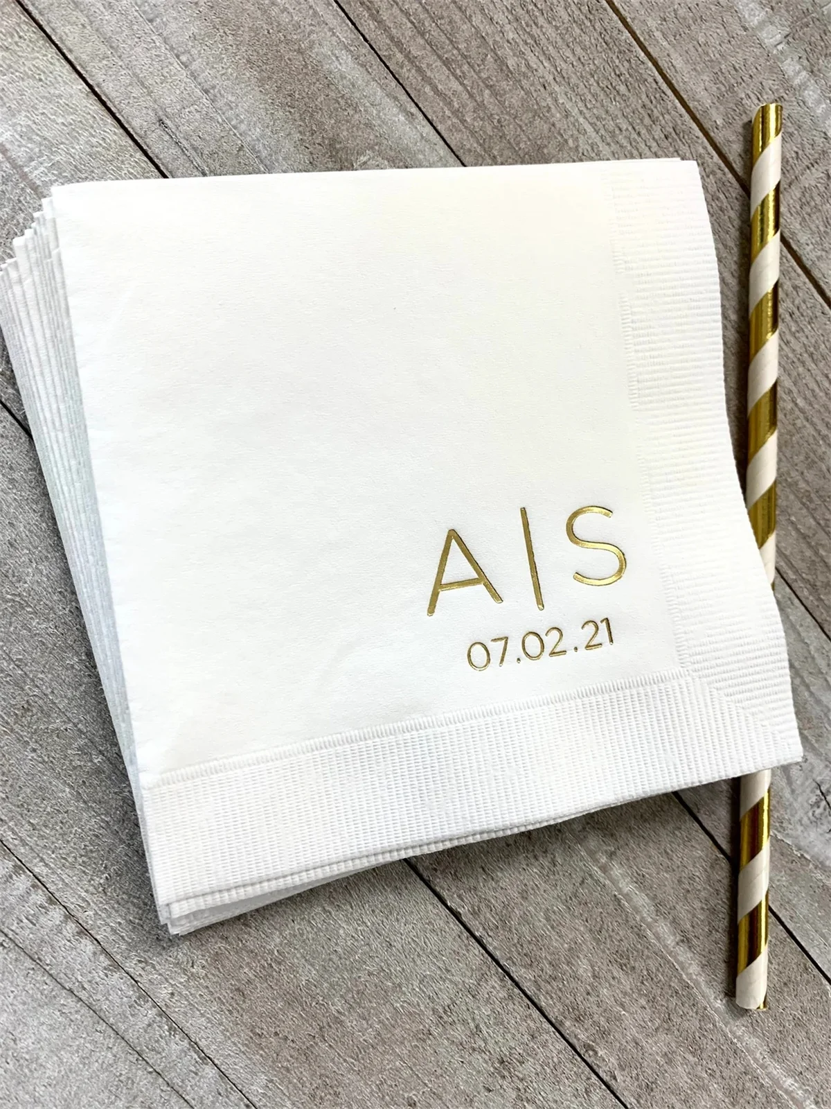 

50 Personalized Napkins Personalized Napkins Wedding Anniversary Engagement Printed Custom Monogram Cocktail Beverage Luncheon D