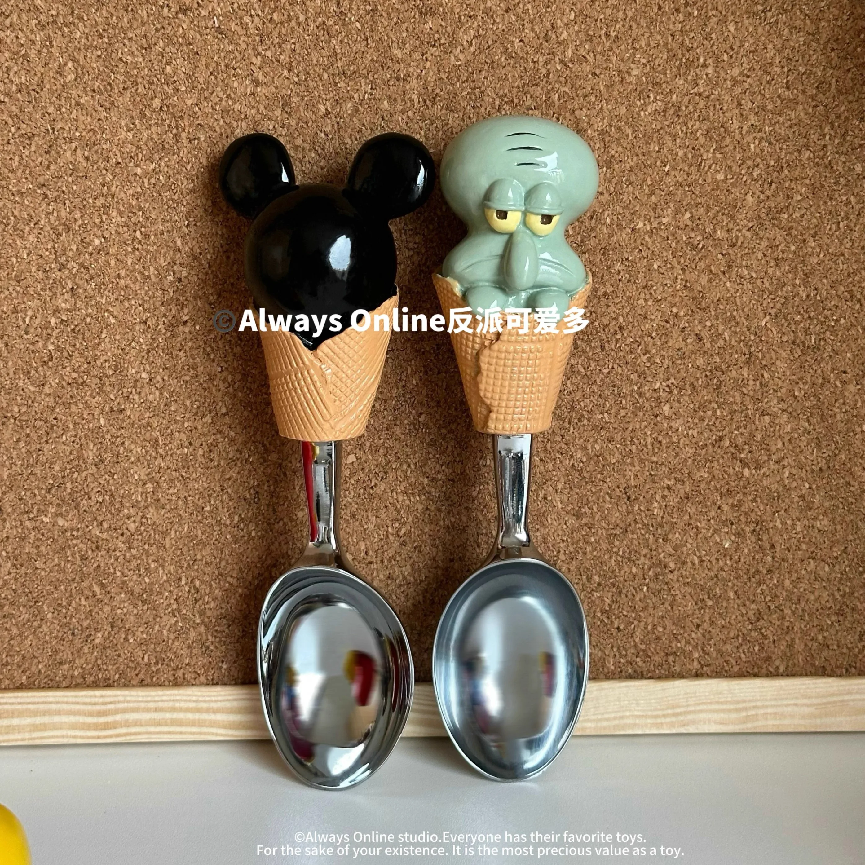 thumbnail image 1 of Cuchara para helado de cono de Mickey de Disney, creativa, de acero inoxidable, con dibujos animados, para enviar regalos de Navidad a amigos, 1 of 5