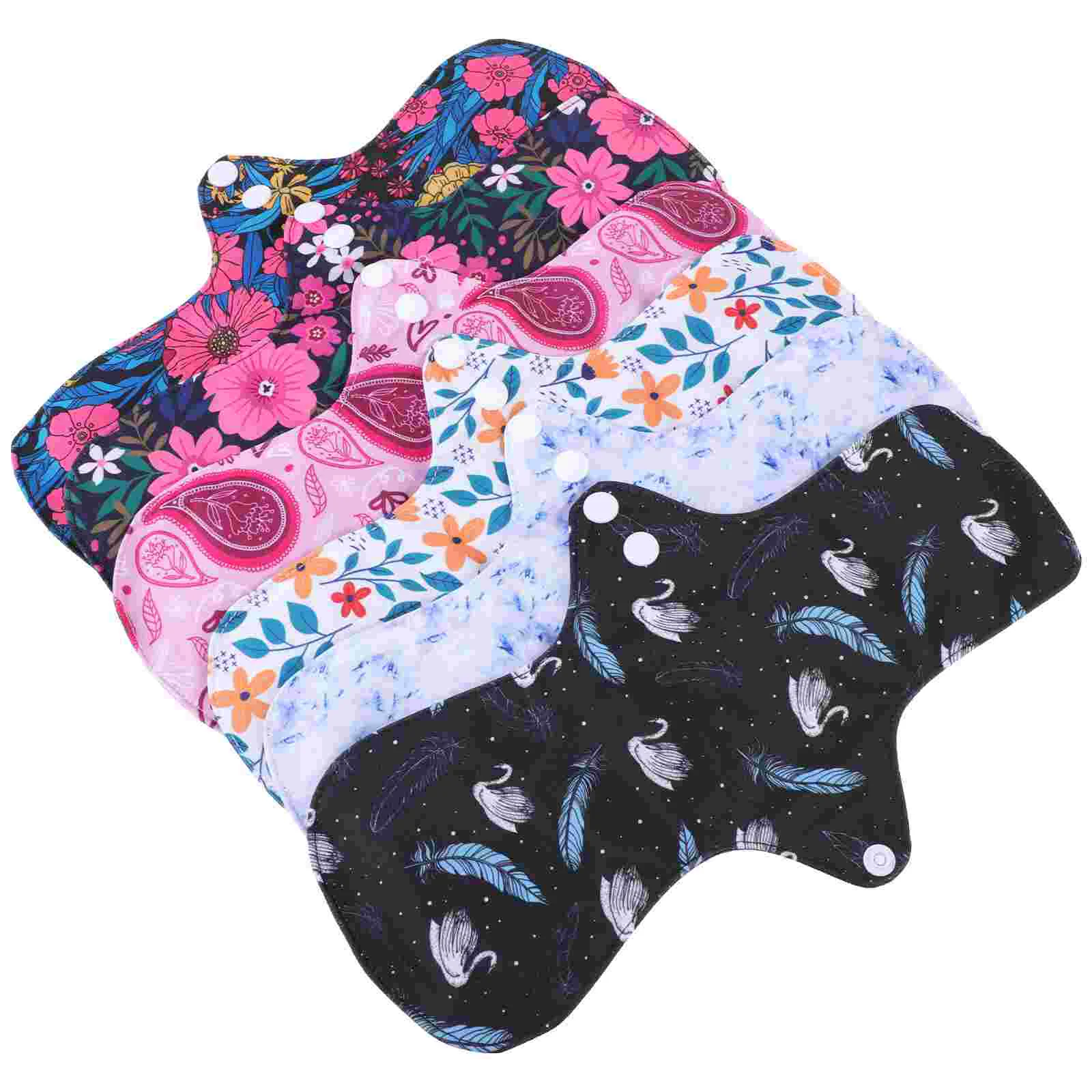 

6Pcs Reusable Pads for Female PUL and Fiber Menstrual Pads (Assorted Color)