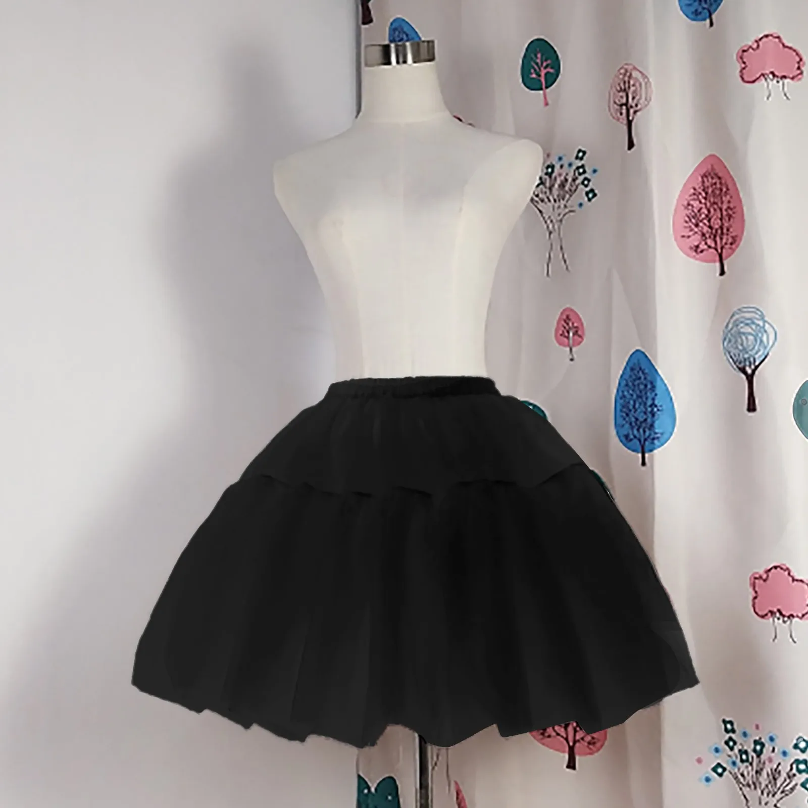 

Women Crinoline Petticoat Fluffy Skirt Ball Gown Short Half Slip Organza Underskirt for Lolita Cosplay Vintage Court Party Skirt