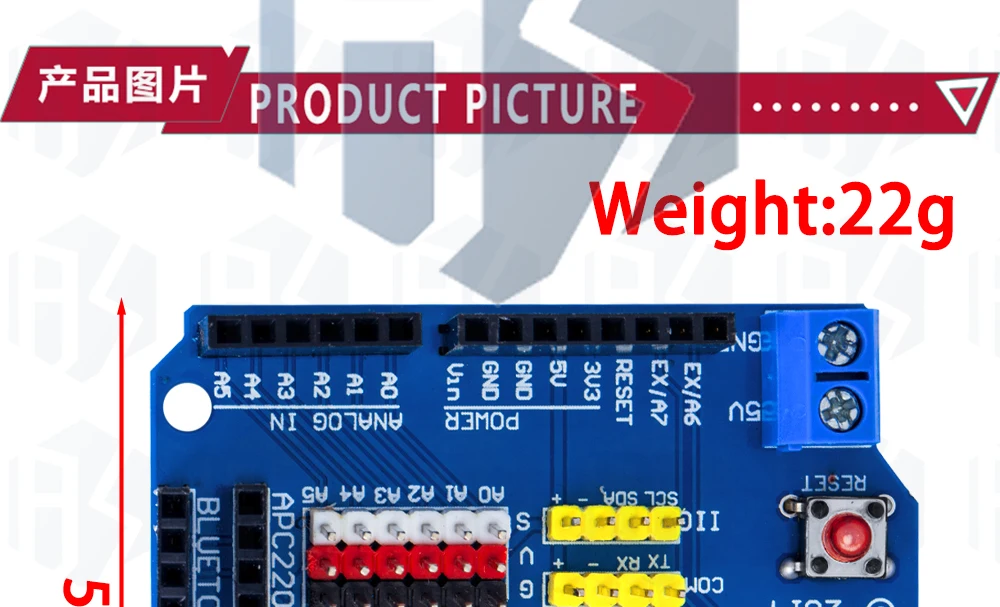 1 Stück EGBO V5 Sensor Shield Erweiterungsplatine für Arduino UNO R3 V5.0 Elektronisches Modul Sensor Shield V5 Erweiterungsplatine – Detail 32