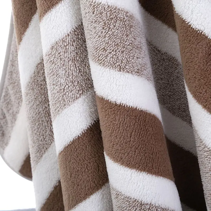 Bath Towels 1pac Stripes Absorbent Quick Drying for Adults Bathroom