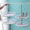 1/2 Layer Clothes Dryer Basket With Hanging Hook Fine Mesh Polyester Household Towels Foldable Baby Sweater Drying Rack For Home 3