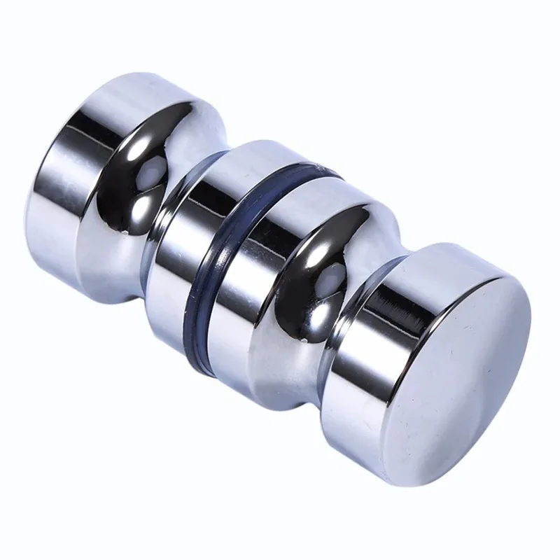 Door Knobs Aluminum Alloy Door Handle 1.1" Dia Single Glass Door Knob Bathroom Shower Cabinet Handle w/ Screw Home Hardware