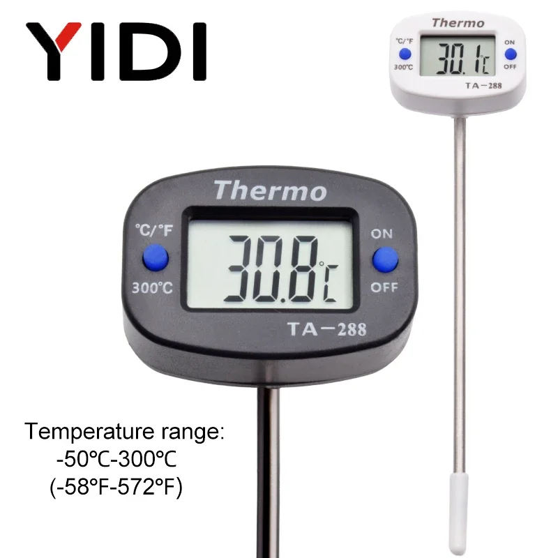 Cooking Thermometer, Kitchen Thermometers Digital Digital Thermometer With  Long Probe And Lcd Display For Food, Meat, Oil, Milk, Wine, Bbq