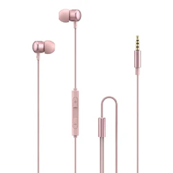 High - Fidelity USB Type C Wired Headphones with Stereo Sound, Bass Boost, and In - Line Mic (Pink 3.5mm)