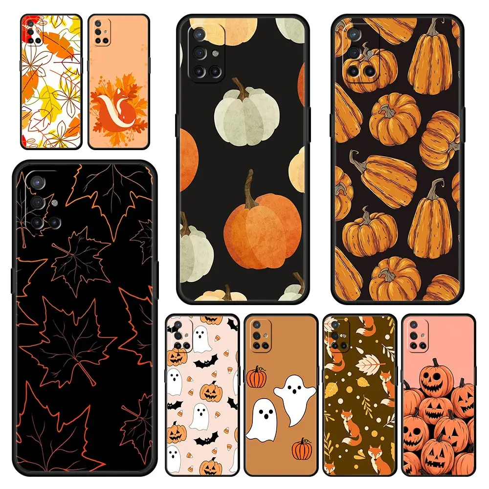 Autumn Leaves and Fox Pumpkin Halloween Phone Case