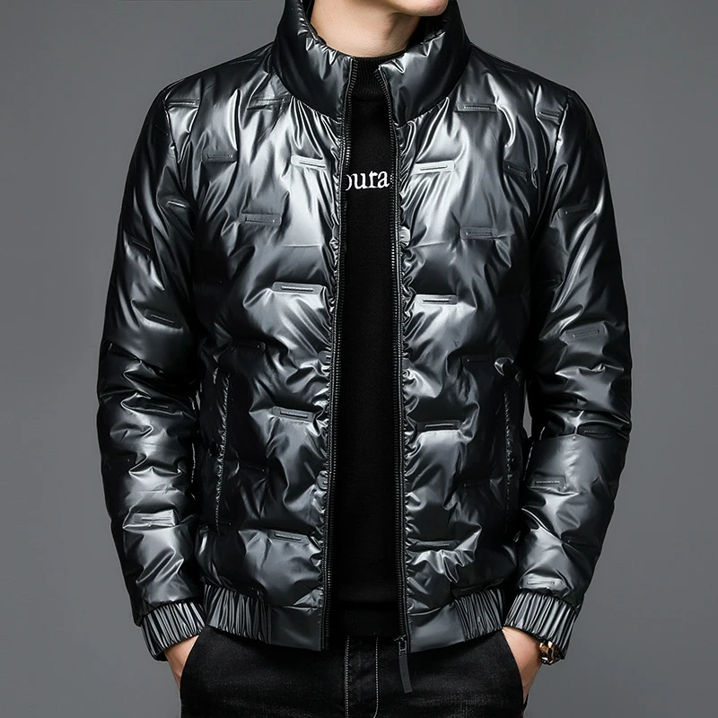 80% White Duck Down Coat Trendy Fashion Winter Stand Collar Warm Sport Jacket Men's Thermal Thick Outwear