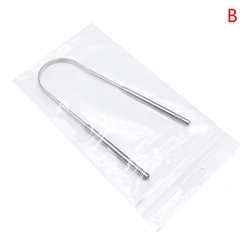 Eco-Friendly Stainless Steel Tongue Scraper Set - Reusable Oral Hygiene Tool (B)