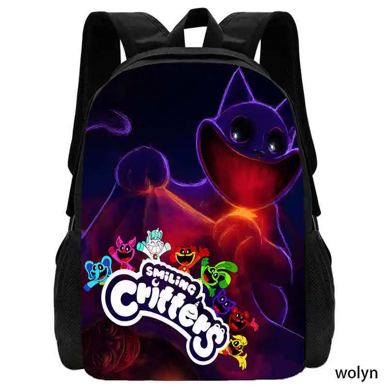 

Mochila Smiling Critters School Bags for Boys Girls ,Large Capacity Cartoon Children Backpack ,Light Weight Amine Game Kids Bag