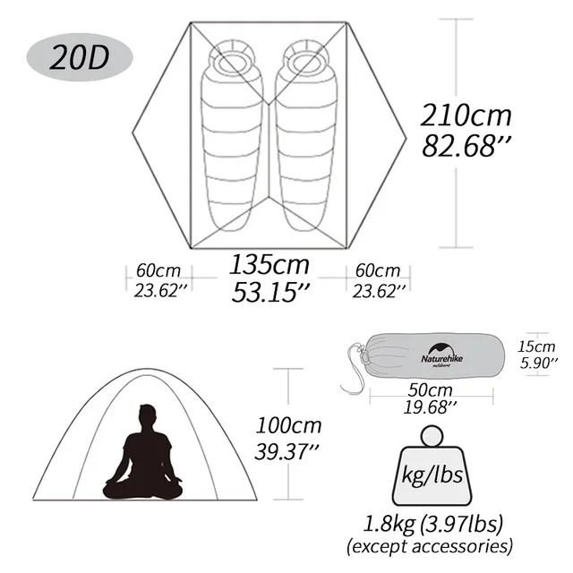 첫 캠핑을 위한 완벽한 동반자: Naturehike Mongar 2인 텐트