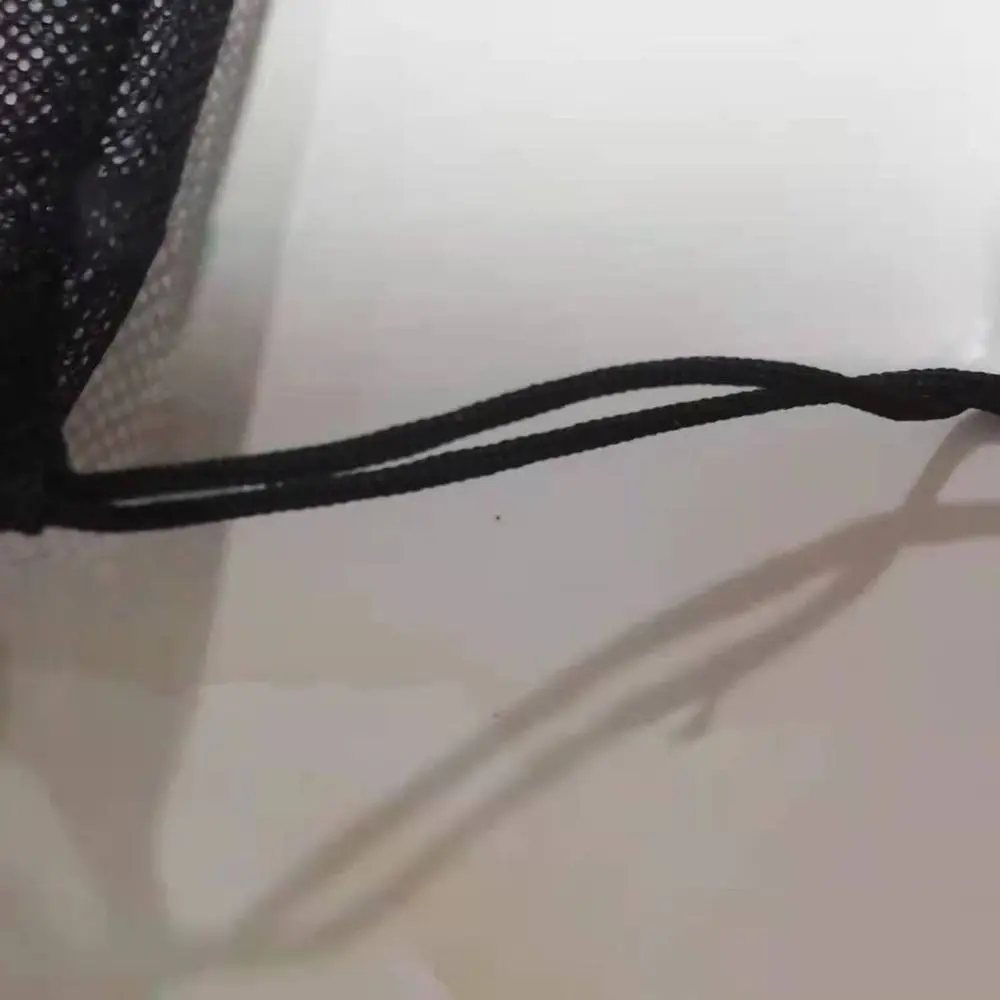 Nylon Mesh Storage Pouch Bag Black for Home Travel Outdoor