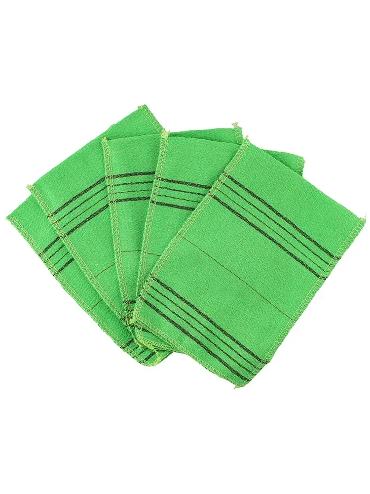 5Pcs Korean Exfoliating Washcloth Mitt Asian Exfoliating Bath Body Scrub Mitt Italy Towel Double Sided Exfoliating Cloth Gloves 4