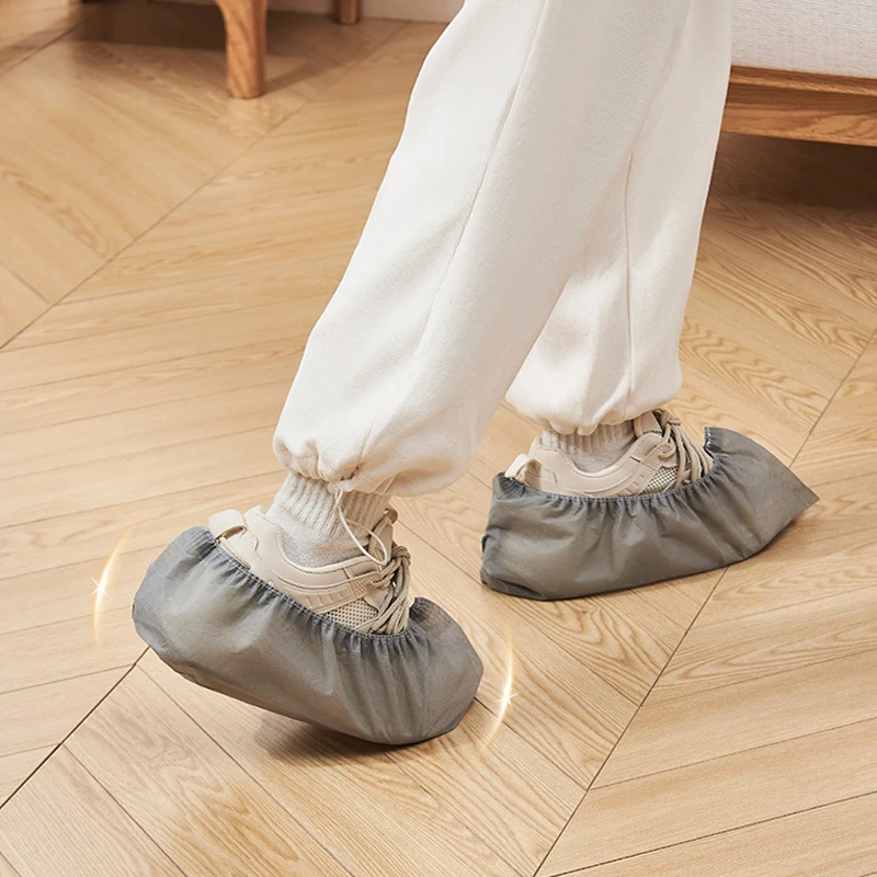 Disposable Boot Shoe Covers 100 Count Non-Slip Stretchy Foot Booties Shoe Coverings For Workplace Indoor Carpet Floor Protection