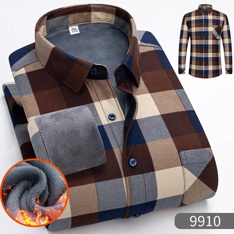 Outerwear Shirts Fleece Tops Male Parkas Lightweight Down Jackets Shirt for Men's Warm Winter Clothes Casual Work Slim Fit 5XL