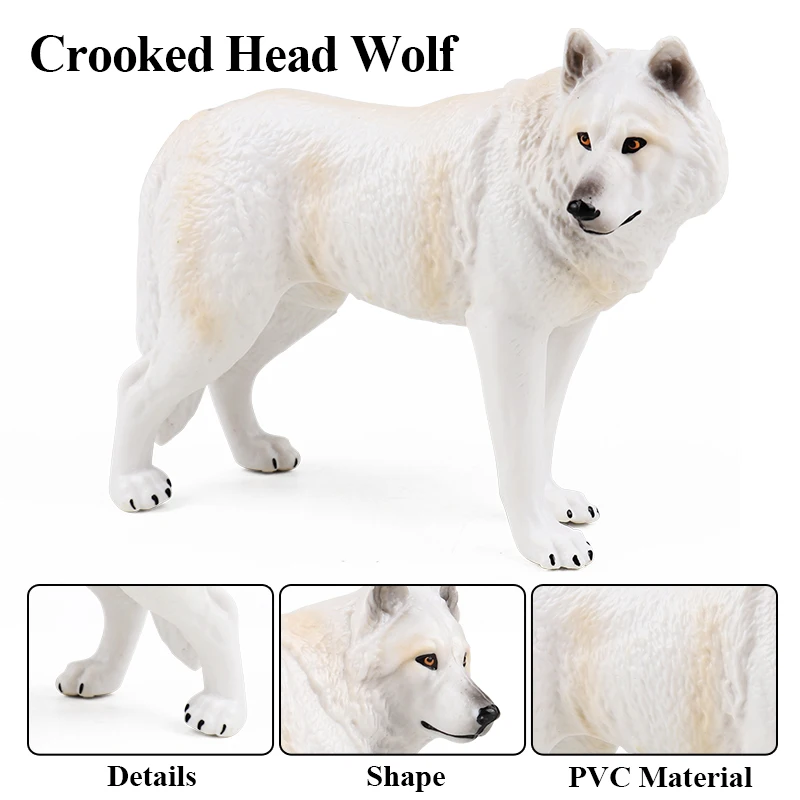 Oenux Großformatige Wilde Tierfiguren Wolf Modelle Actionfiguren Sammlung Massives PVC Hochwertige Heimdekoration Spielzeug Geschenk – Detail 11
