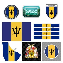 

Creative Barbados Map Styling Decals Barbados Flag Decal Car Accessories Sticker Premium Quality Vinyl Car Wrap Stickers KK13cm