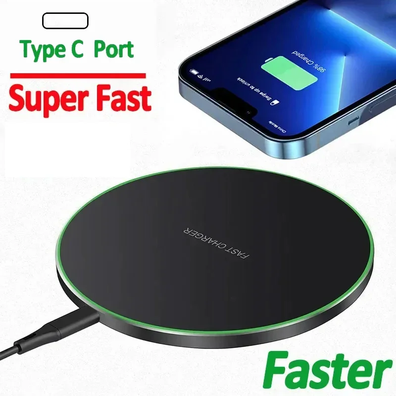 Wireless Charging Pad Fast Wireless Charger Pad For iPhone 14 13 12 11 Pro XS Max Samsung Smart Watch Phone Charging Pad For Xiaomi Huawei Phone