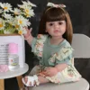 Preemie Full Silicone Body Baby Reborn Doll Water Proof Bath Long Hair Doll Toy Christmas Gift Children's Day Realistic Princess 3