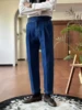 High Quality Double Pleated Jeans Straight Leg Pant Naples Straight Tube Loose Washed High Grade Business Pant Men Dress Trouser 5