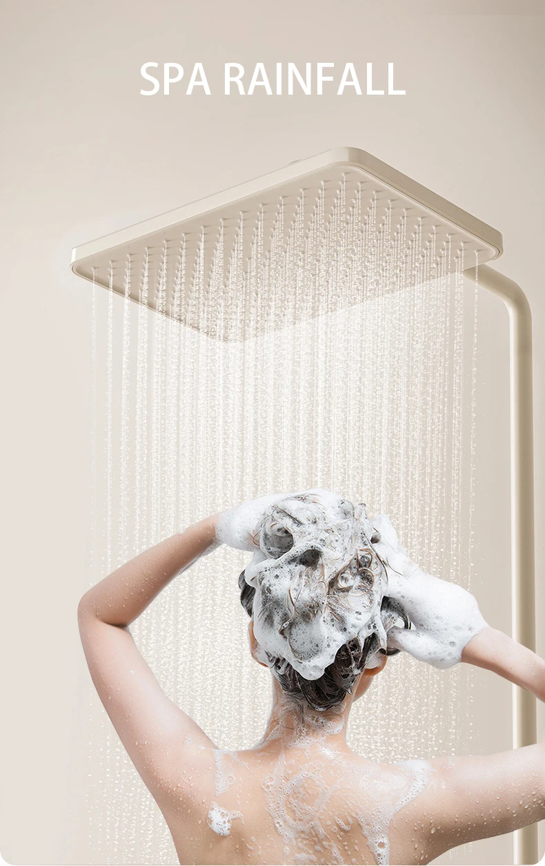 Description Picture 4 of itemAtmosphere Rain Shower Set Bathroom LED Digital Hot Cold Thermostatic Mixer Shower System Bathtub Wall Mount Rain Bath Faucets