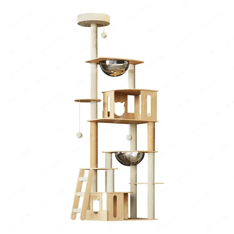 Cat Climbing Frame Nest Tree Integrated Space CapsuleScratch Trees Scratching Rack Does Not Cover an Area