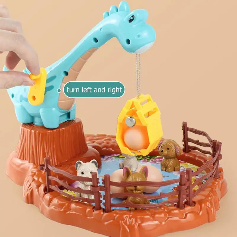 Mini Claw Machine Dinosaur Grabbing Game Cartoon Claw Catch Fishing Toy Crane Machines Funny Board Games For Kids Christmas Gift