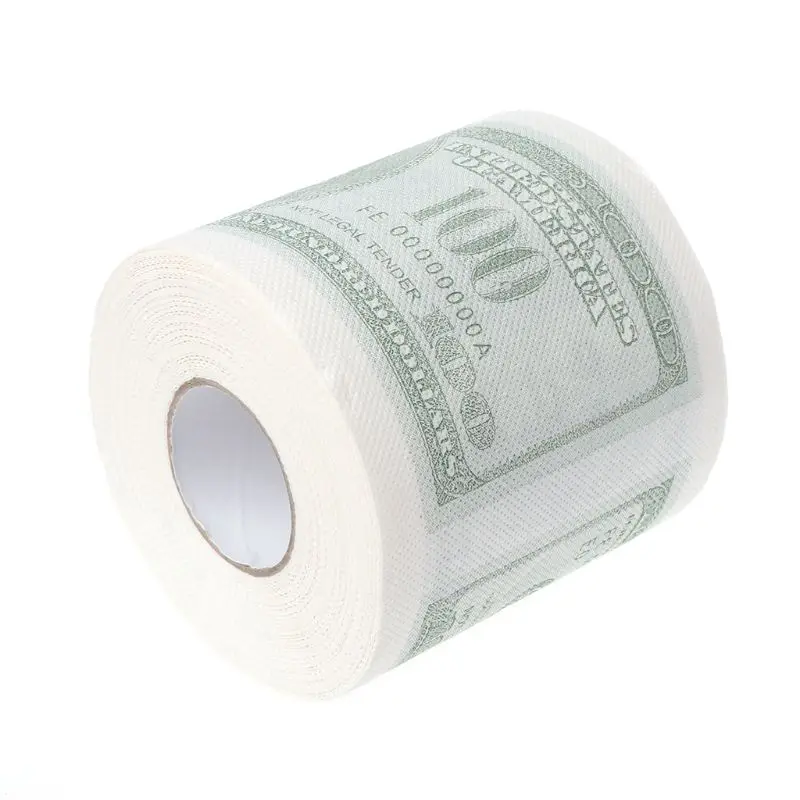 Papier toilette humoristique de 100 dollars, rouleau de papier toilette,  nouveauté, bâillon, cadeau amusant, en vogue - AliExpress