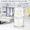 Use this clear plastic acrylic medicine bottle holder dispenser for storage - perfect for cotton swabs, discs and cosmetic pads! 4
