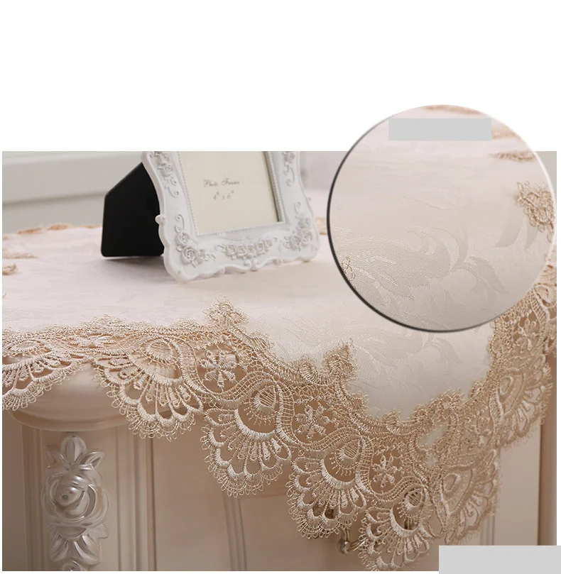 Tovaglia in pizzo di pizzo solubile in acqua, tovaglia da caffè, panno e rilascio di sabbia, soggiorno, tavolo da pranzo_voghion.com