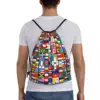 Custom 60 Flags Of The Countries Of The World Drawstring Backpack Sports Gym Bag for Women International Gift Training Sackpack 5