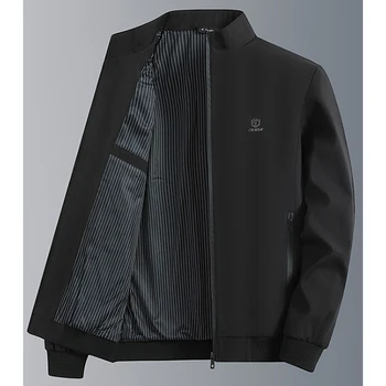 TRAF uomo 2024 nuovo autunno e inverno Casual Business colletto alla coreana giacca Versatile per papà di mezza età e anziani 1