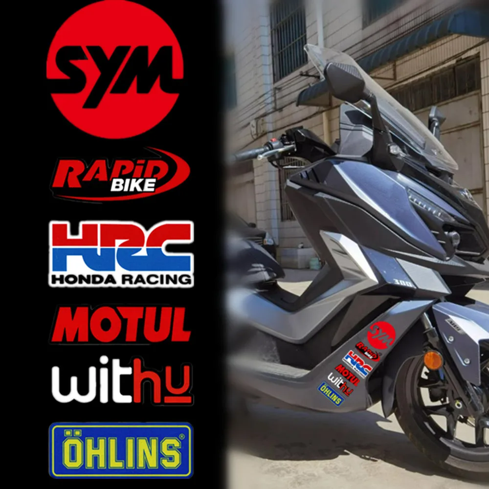 Motorcycle Stickers Sidebar SBK NGK HRC Sponsor Decal of Modified Helmet Decoration Suitable CRUISYM 150 Gts CRUISYM 300i